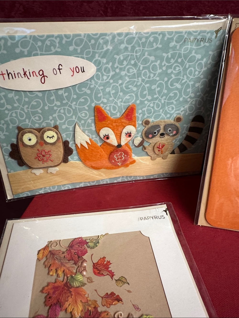 PAPYRUS SET of 4 greeting cards and one Thanksgiving banner. - Picture 7 of 8